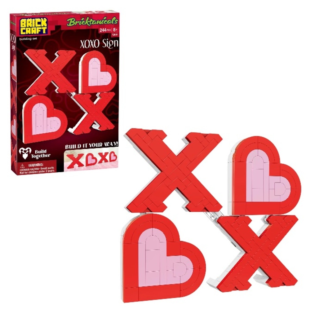 XOXO Sign Building Set - Red and Pink New
